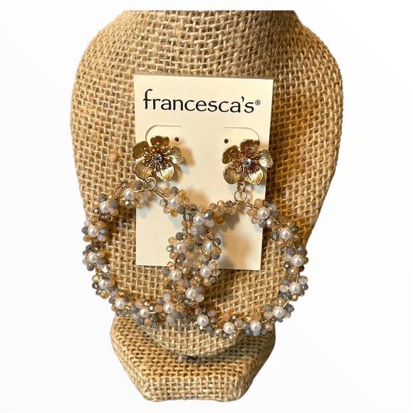 Francesca's Collections Gold and Silver Dangle Earrings - Picture 4 of 4
